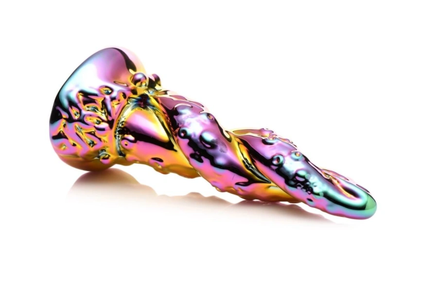 Фэнтезийный стеклянный фаллоимитатор Creature Cocks Enchanting Rainbow Glass Dildo, 16 см фото 2