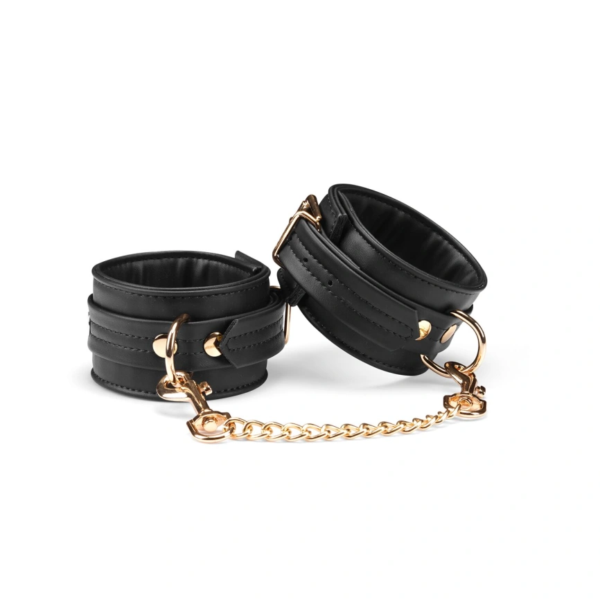Поножи Liebe Seele Black Organosilicon Anklecuffs, экокожа фото 1