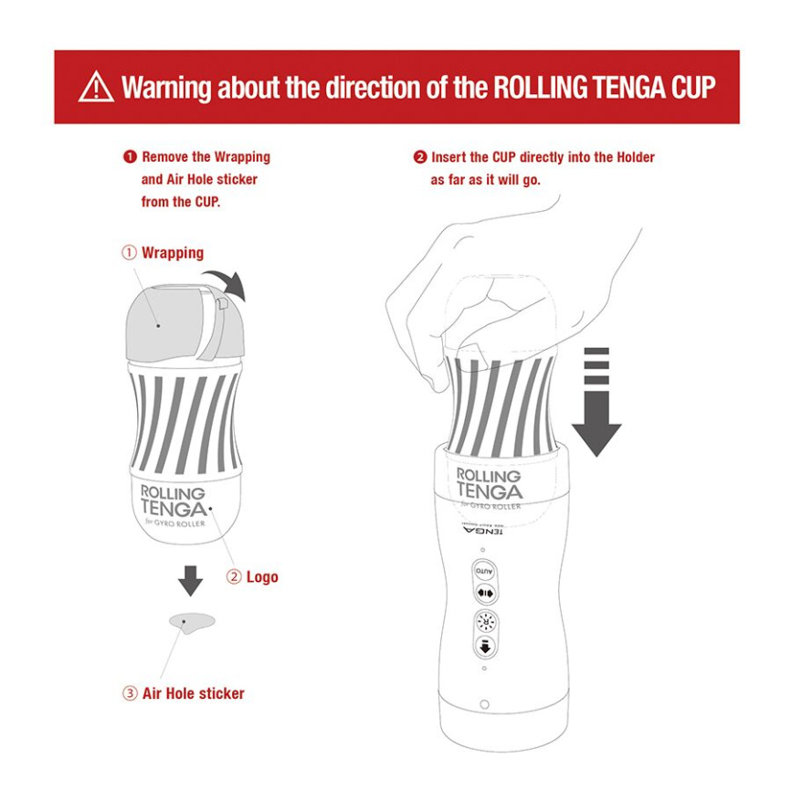 Автоматичний мастурбатор Tenga VACUUM GYRO ROLLER SET, ротація та вакуум, сумісний з Tenga Cup фото 5