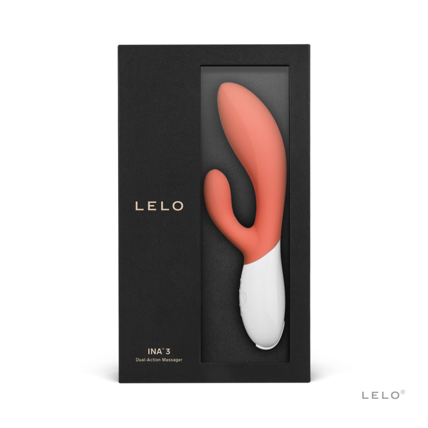 Вібратор-кролик LELO Ina 3 Coral, 10 режимів вібрації, потужний мотор фото 3