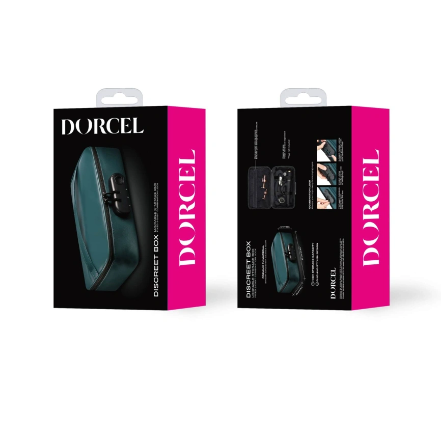 Кейс для игрушек Dorcel DISCREET BOX LUXURY GREEN, кодовый замок, 27×16×7,62 см фото 8
