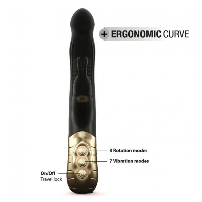 Вібратор-кролик Dorcel Baby Rabbit Gold 2.0 з перлинним масажем і головкою, що обертається  фото 4