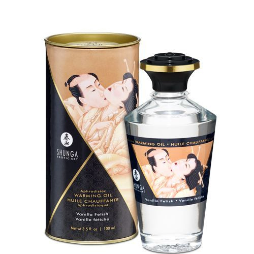 Розігрівальна олія Shunga Aphrodisiac Warming Oil – Vanilla Fetish (100 мл) без цукру, смачна фото 1