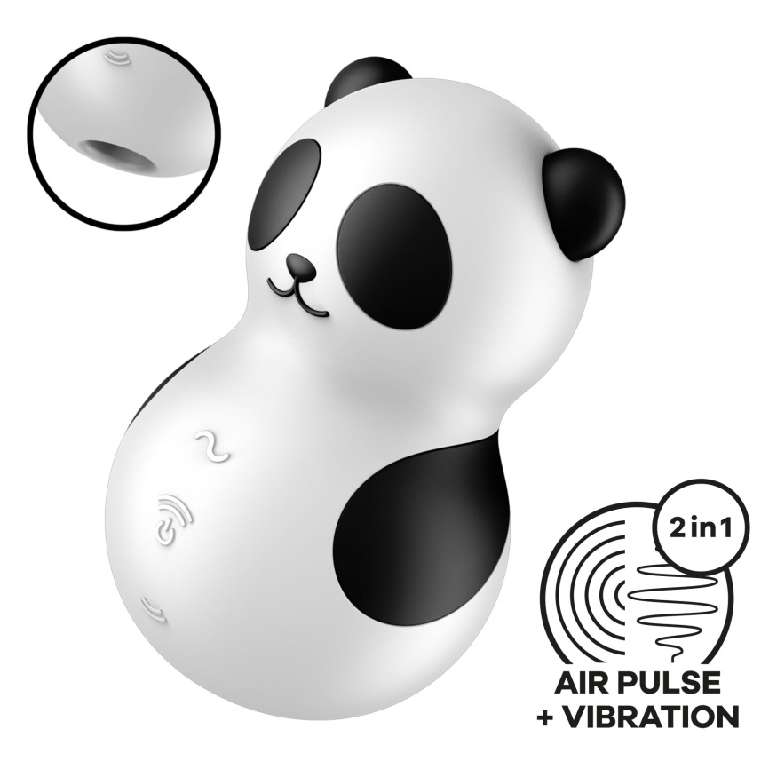 Вакуумний стимулятор з вібрацією Satisfyer Pocket Panda, 12 режимів вібрації, 11 рівнів вакууму фото 1