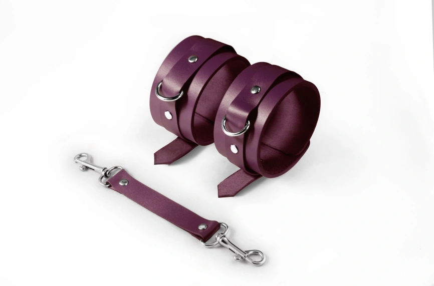 Поножи Feral Feelings – Ankle Restraints Burgundy , натуральная кожа фото 1