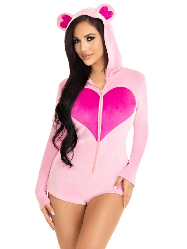 Комбінезон «Солодкий ведмедик» Leg Avenue Sweetheart Bear Velvet Romper S фото 9