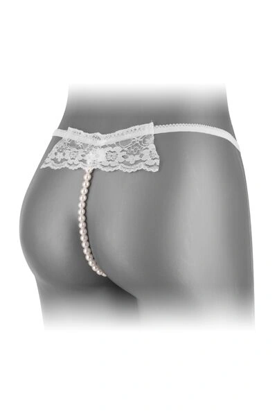 Трусики-стринги с жемчужной ниткой Fashion Secret KATIA White фото 2