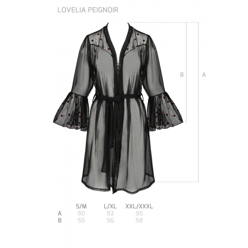 Воздушный пеньюар Passion LOVELIA PEIGNOIR L/XL, black фото 14