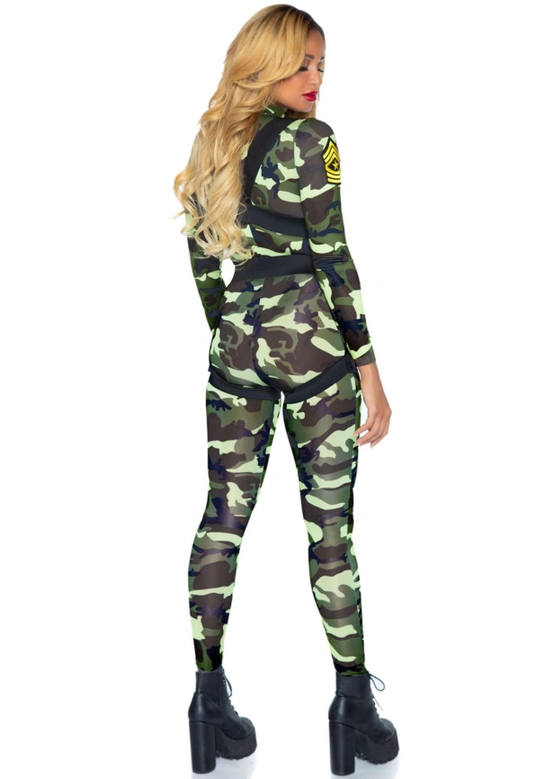 Эротический костюм десантницы Leg Avenue Pretty Paratrooper S, комбинезон, портупея фото 2