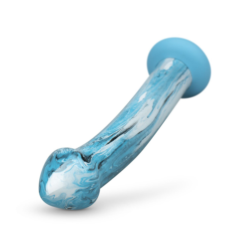 Скляний дилдо Gildo Ocean Ripple, об’ємна головка, ідеально для точки G фото 4