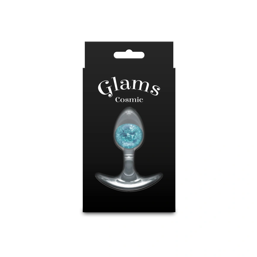 Анальная пробка NS Novelties Cosmic Glams - Small - Blue фото 4