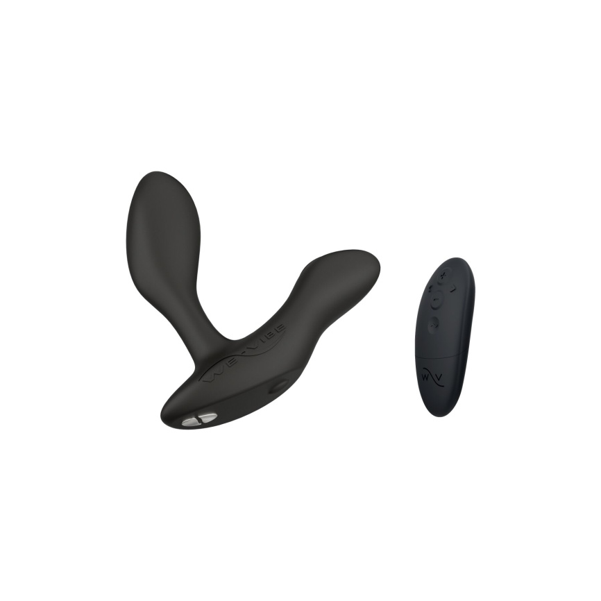 Смарт-вібромасажер простати We-Vibe Vector+ CHARCOAL BLACK, пульт ДК, регульований кут нахилу фото 1