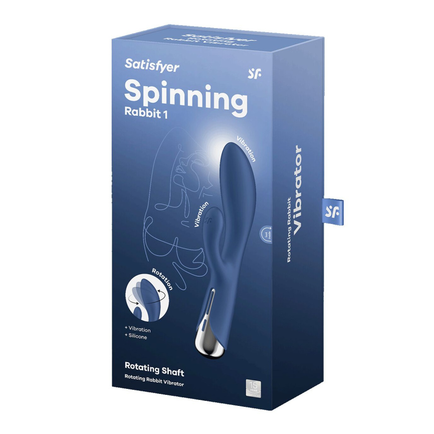Вібратор-кролик з ротацією Satisfyer Spinning Rabbit 1 Blue, 3 мотори фото 8