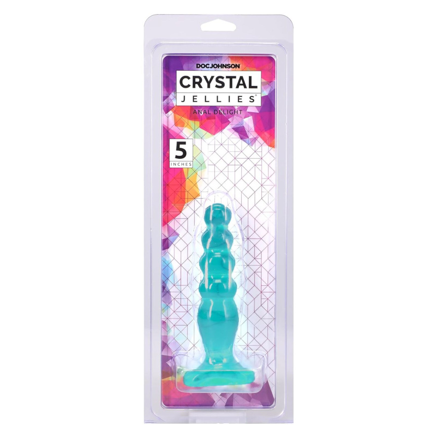 Дилдо Doc Johnson Crystal Jellies - Anal Delight - 5 Inch - Teal фото 2