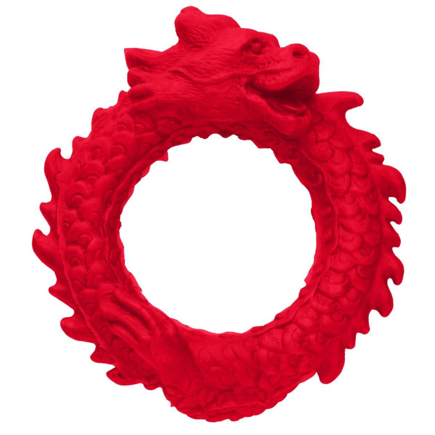 Ерекційне кільце – дракон Creature Cocks Rise of the Dragon Silicone Penis Ring – Red, діаметр 4 см фото 1