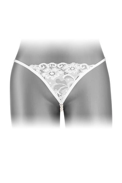 Трусики-стринги с жемчужной ниткой Fashion Secret VENUSINA White фото 1
