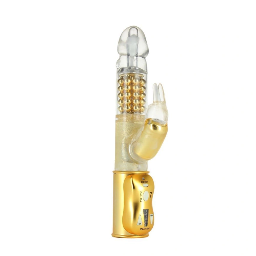 Вибратор-кролик Dorcel Orgasmic Rabbit Gold с жемчужным массажем фото 1
