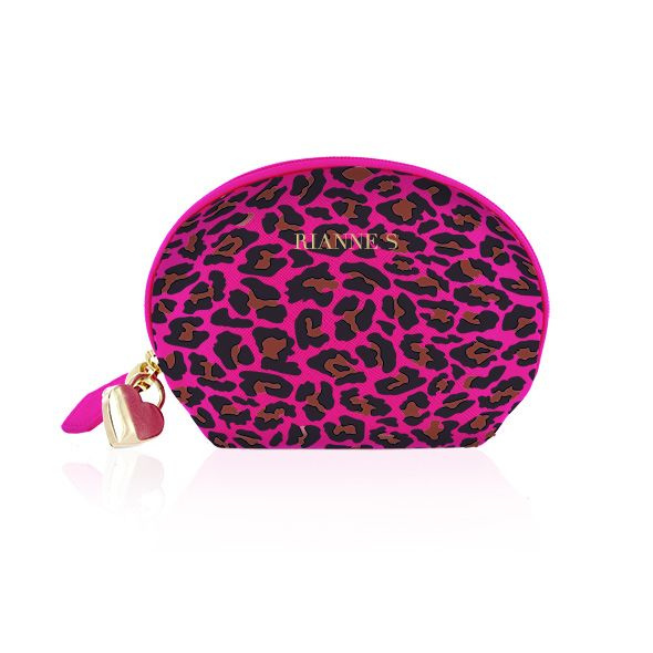 Мінівібромасажер Rianne S: Lovely Leopard Purple, 10 режимів роботи, косметичка-чохол, мед.силікон фото 3