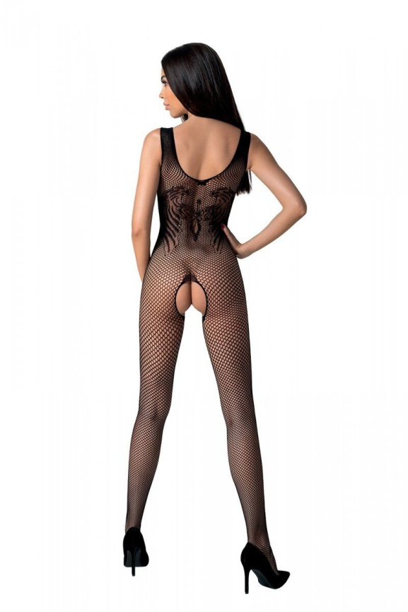 Бодістокінг з крилами Passion BS098 One Size, black, середня сітка, відкритий доступ фото 2
