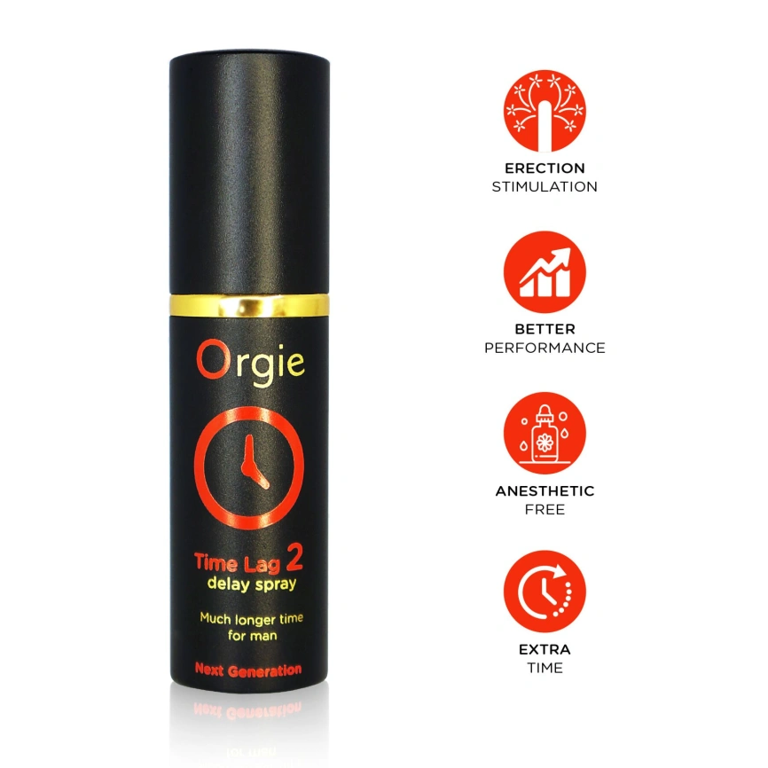 Спрей-пролонгатор Orgie Time Lag 2 Delay Spray, 10 мл, без анестетиков, с экстрактом дамианы фото 3