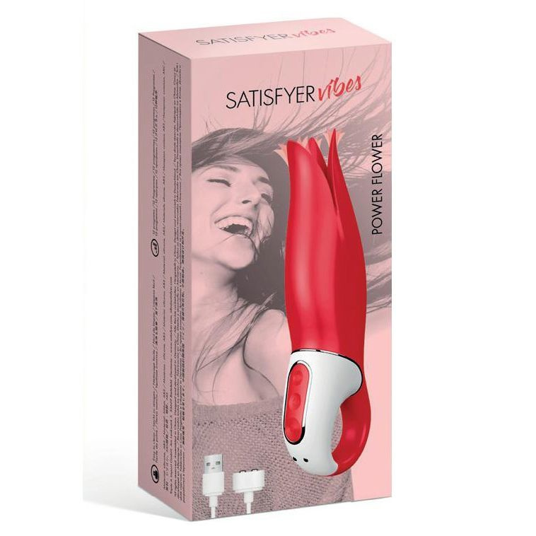 Потужний вібратор Satisfyer Vibes Flower Power з ніжними тремтливими пелюстками, 12 режимів роботи фото 5