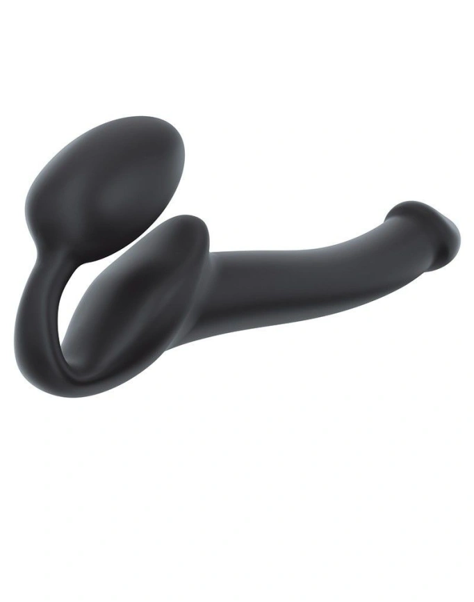 Безремневой страпон Strap-On-Me Black S, полностью регулируемый, диаметр 2,7см фото 2