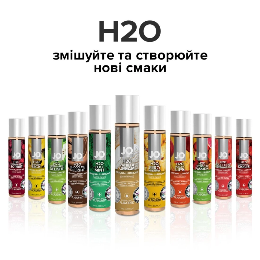 Смазка на водной основе JO H2O — Vanilla Cream (30 мл) без сахара, растительный глицерин фото 5