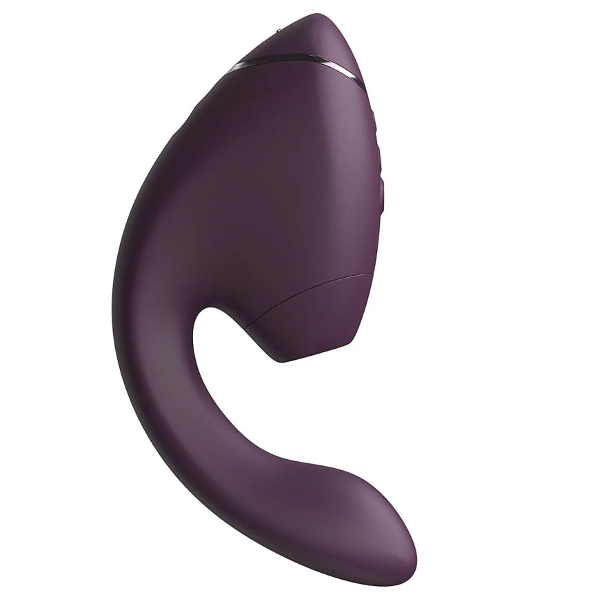 Подвійний вакуумний кліторальний стимулятор з вібрацією Womanizer Next Duo - Dark Purple фото 4