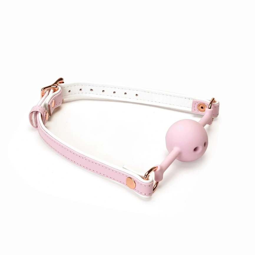 Кляп Liebe Seele White & Pink Fairy Goat Leather Ball Gag фото 1