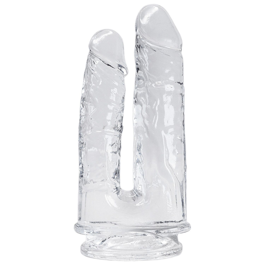 Прозорий фалоімітатор Alive Imperium Jelly Dildo для подвійного проникнення фото 1