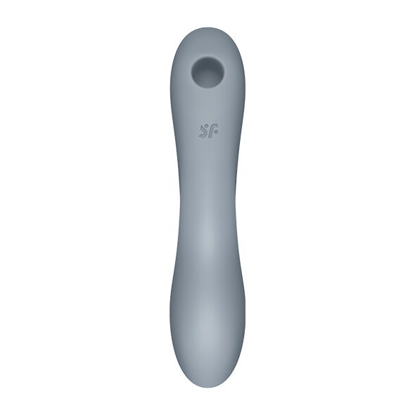 Вакуумний стимулятор з вібрацією Satisfyer Curvy Trinity 3 BlueGrey фото 3