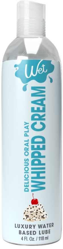 Лубрикант на водній основі Wet Oral Play Whipped Cream (118 мл), їстівний, без цукру фото 1