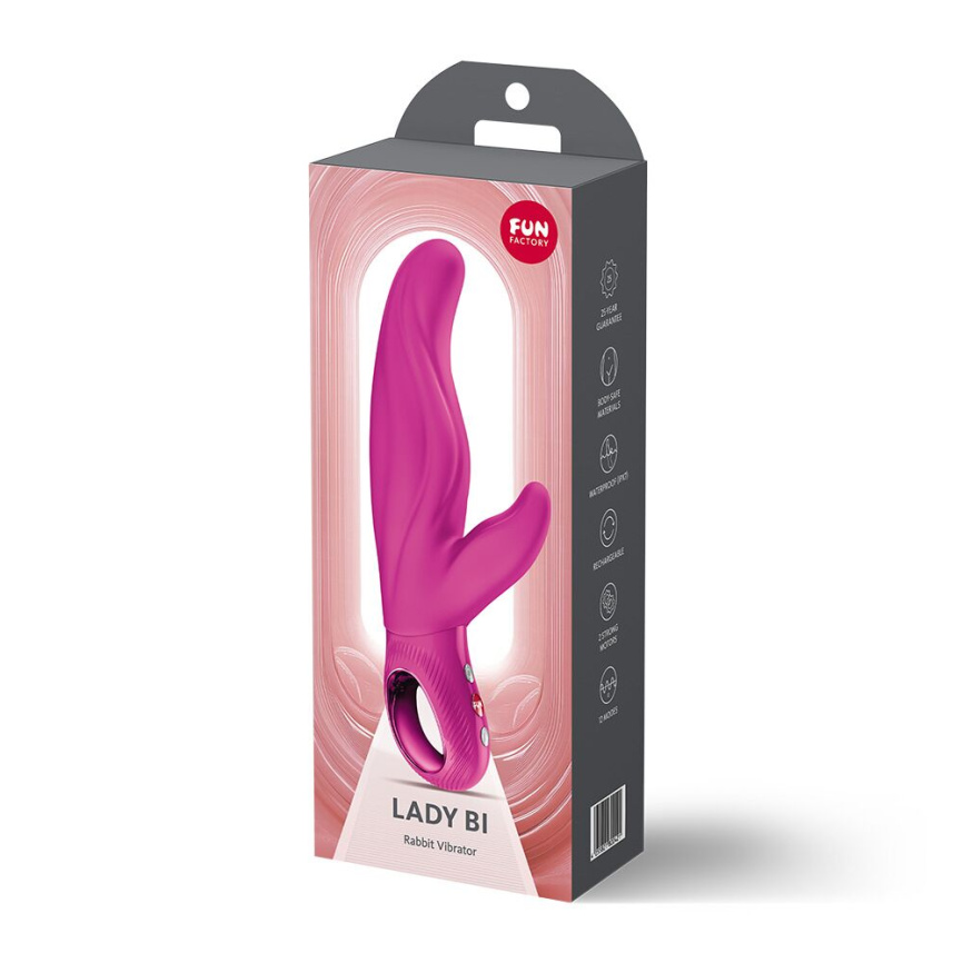 Вібратор-кролик для точки А Fun Factory LADY BI Magenta, 2 мотори, 12 режимів фото 9