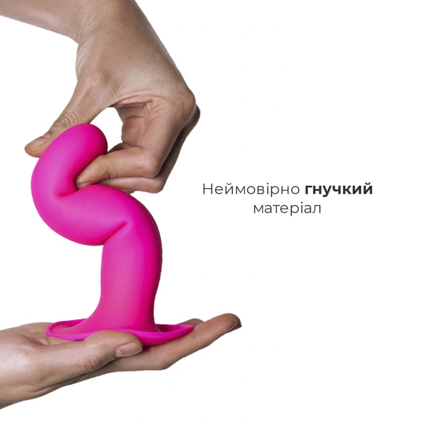 Дилдо с присоской Adrien Lastic Hitsens 4 Pink, отлично для страпона, диаметр 3,7см, длина 17,8см фото 3