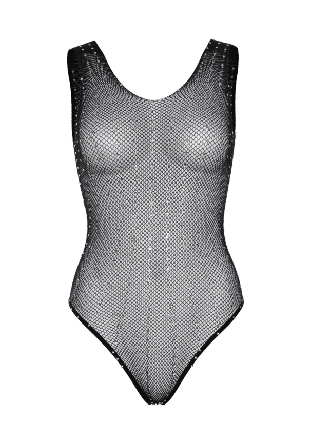 Leg Avenue Rhinestone fishnet bodysuit OS Black фото 10
