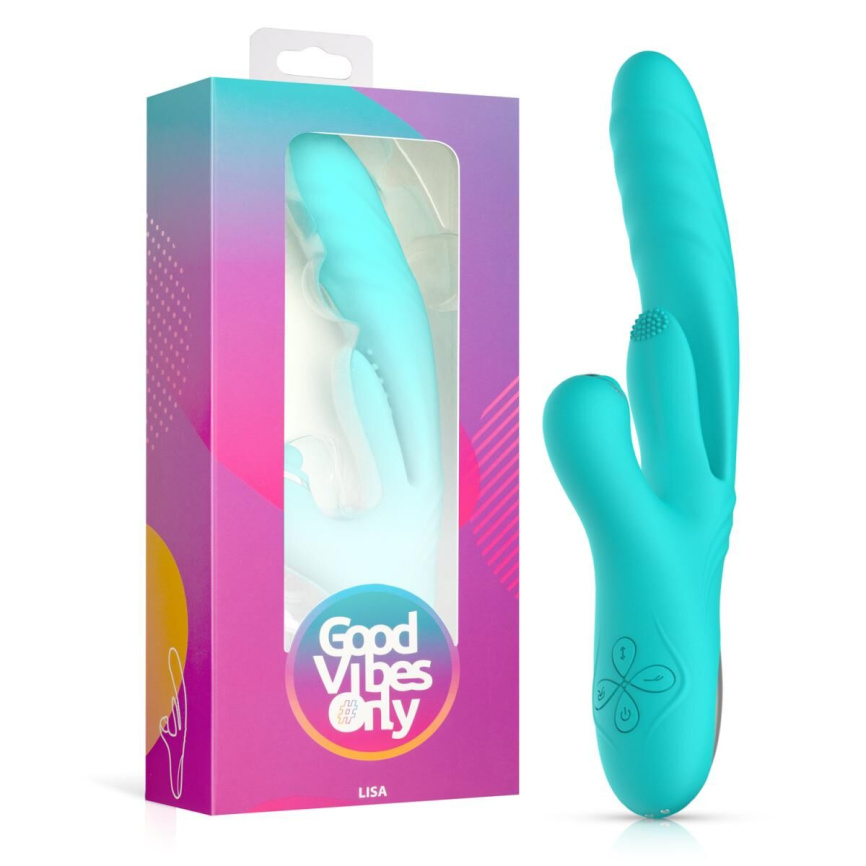 Вібратор-кролик Good Vibes Only - Lisa Thrusting Rabbit Vibrator with G-Spot Stimulator фото 8