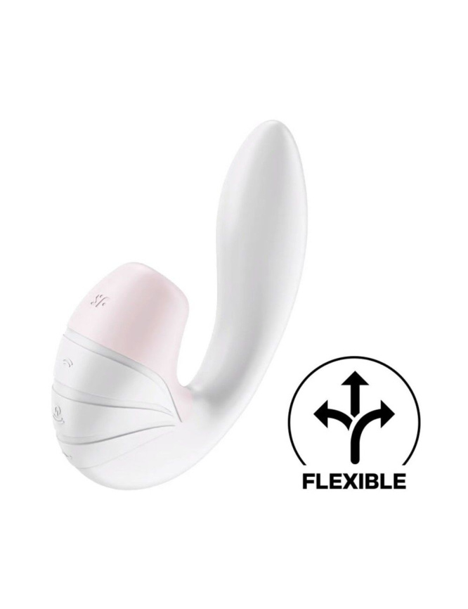 Вакуумний вібратор Satisfyer Supernova White, 2 положення стовбура фото 1