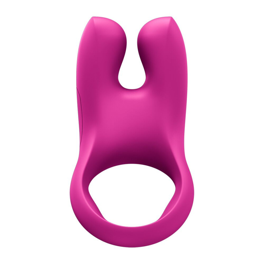 Ерекційне віброкільце з подвійною стимуляцією клітора Fun Factory NŌS CLASSIC Magenta, 2 мотори фото 3