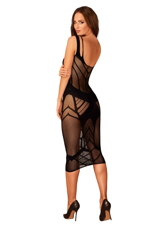 Напівпрозора сукня міді Obsessive D609 dress S/M/L, black фото 6