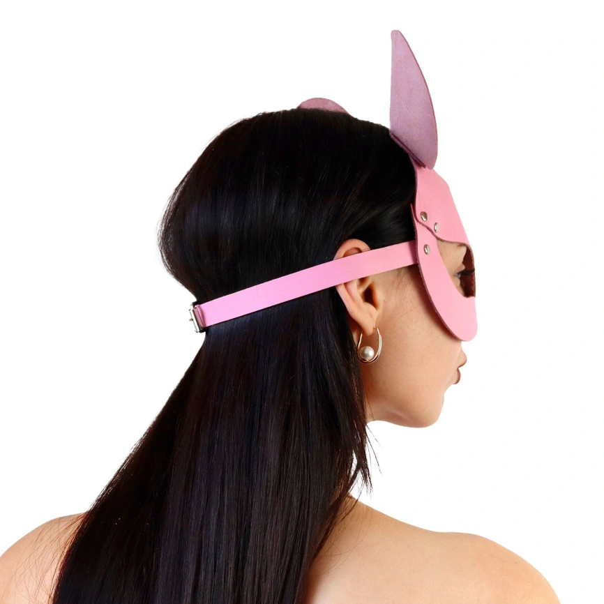 Кожаная маска мышки Art of Sex - Mouse Mask, цвет Розовый фото 2