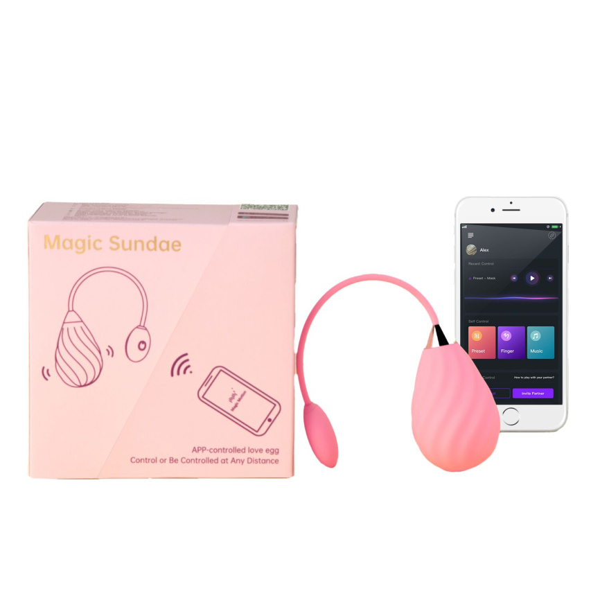 Смарт-віброяйце Magic Motion Sundae Pink фото 3