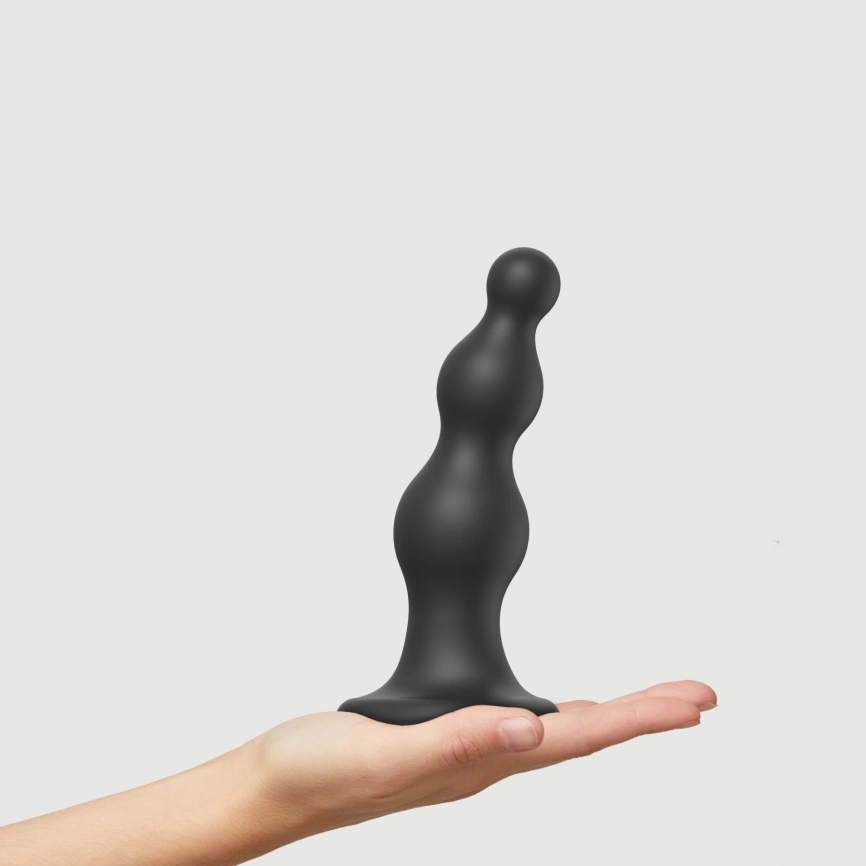 Насадка для страпона Strap-On-Me Dildo Plug Beads Black L фото 2