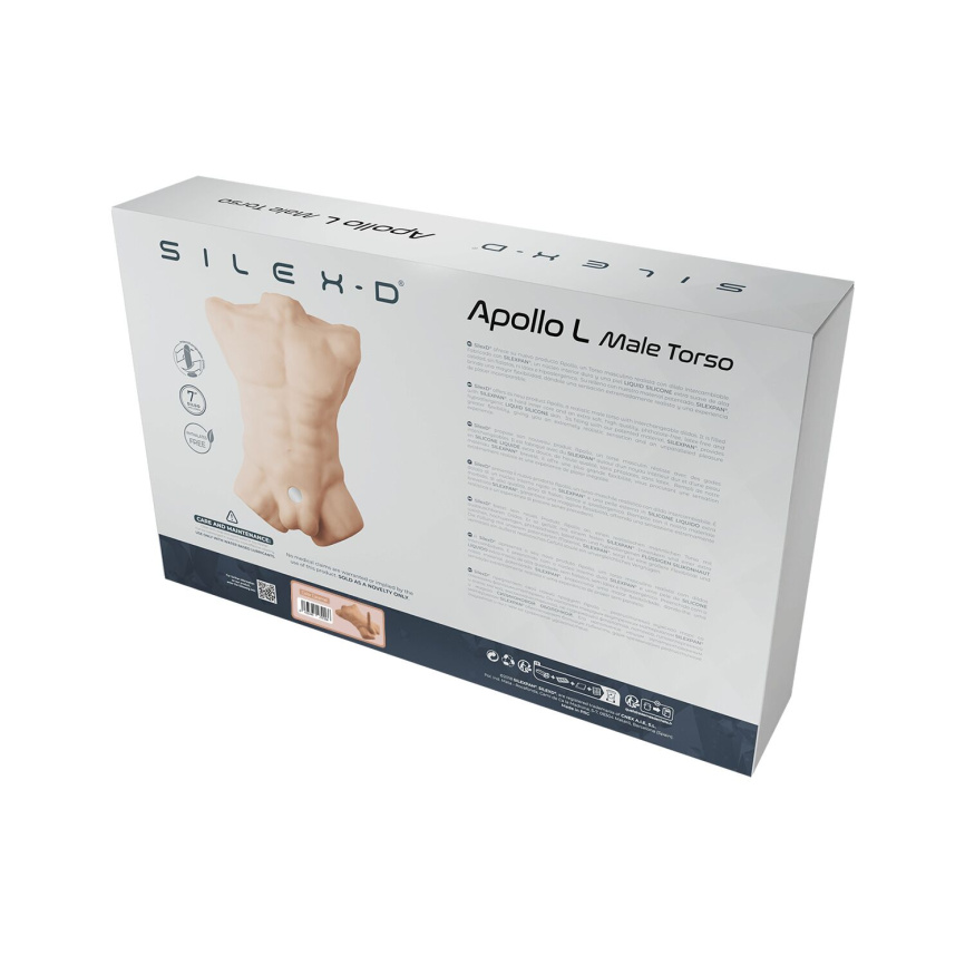 Торс з фалоімітатором на присосці SilexD Apollo L Male Torso Caramel фото 8
