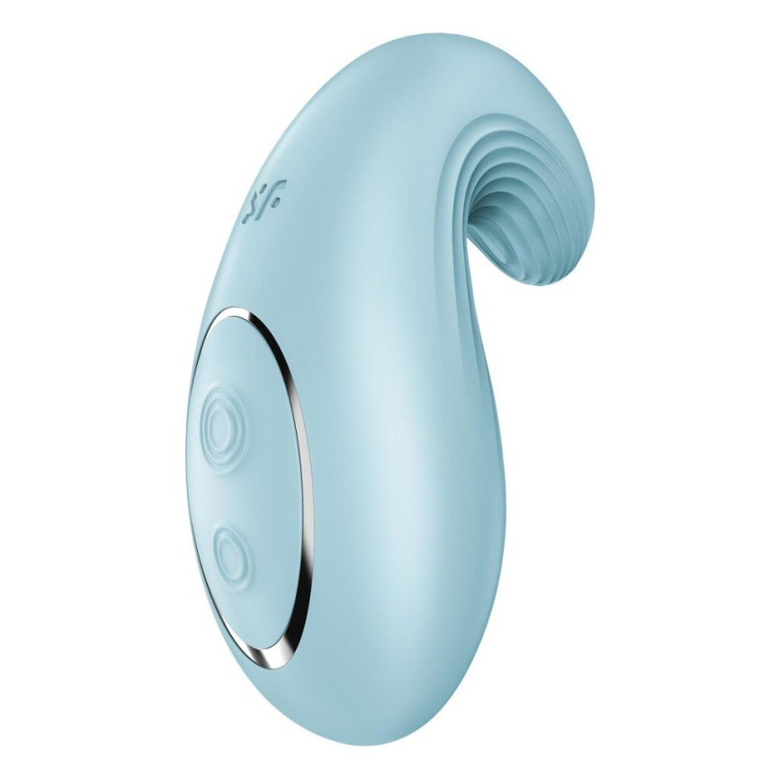 Вібратор Satisfyer Dipping Delight Light Blue, 2 мотори, гнучкий кінчик фото 6