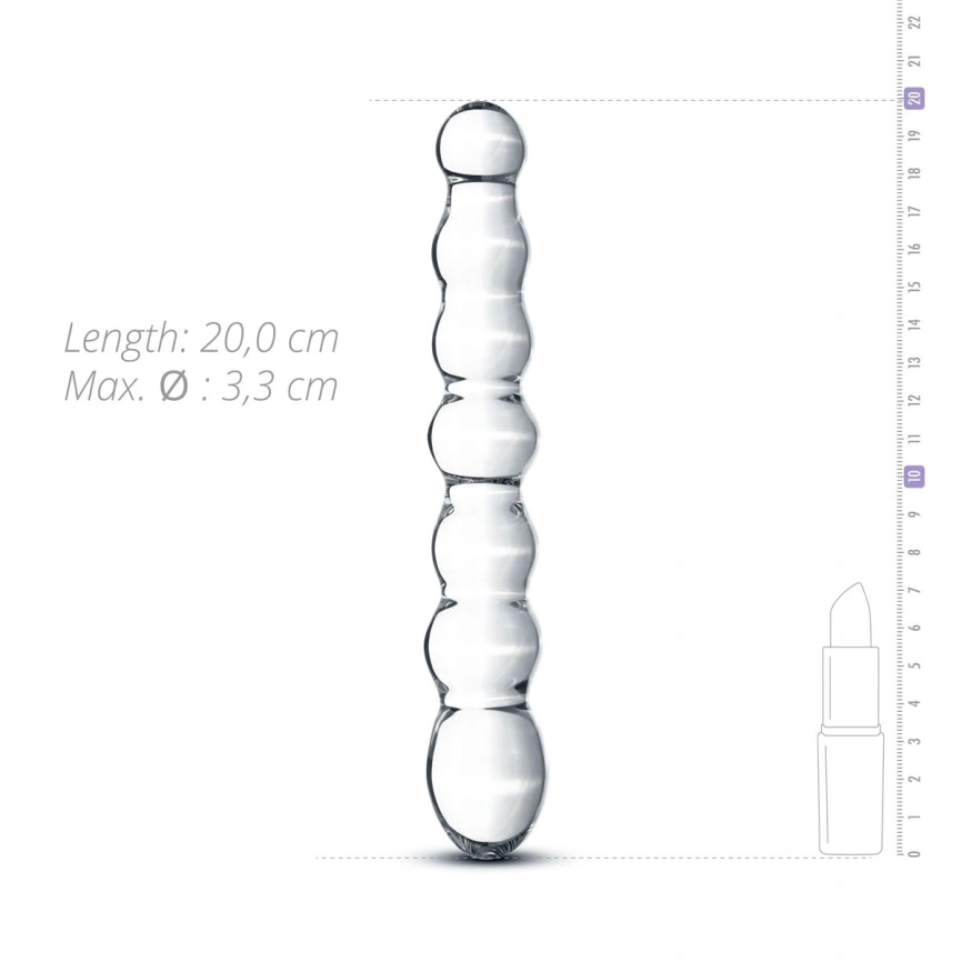Стеклянный дилдо в виде бусин Gildo Glass Dildo No. 19 фото 4