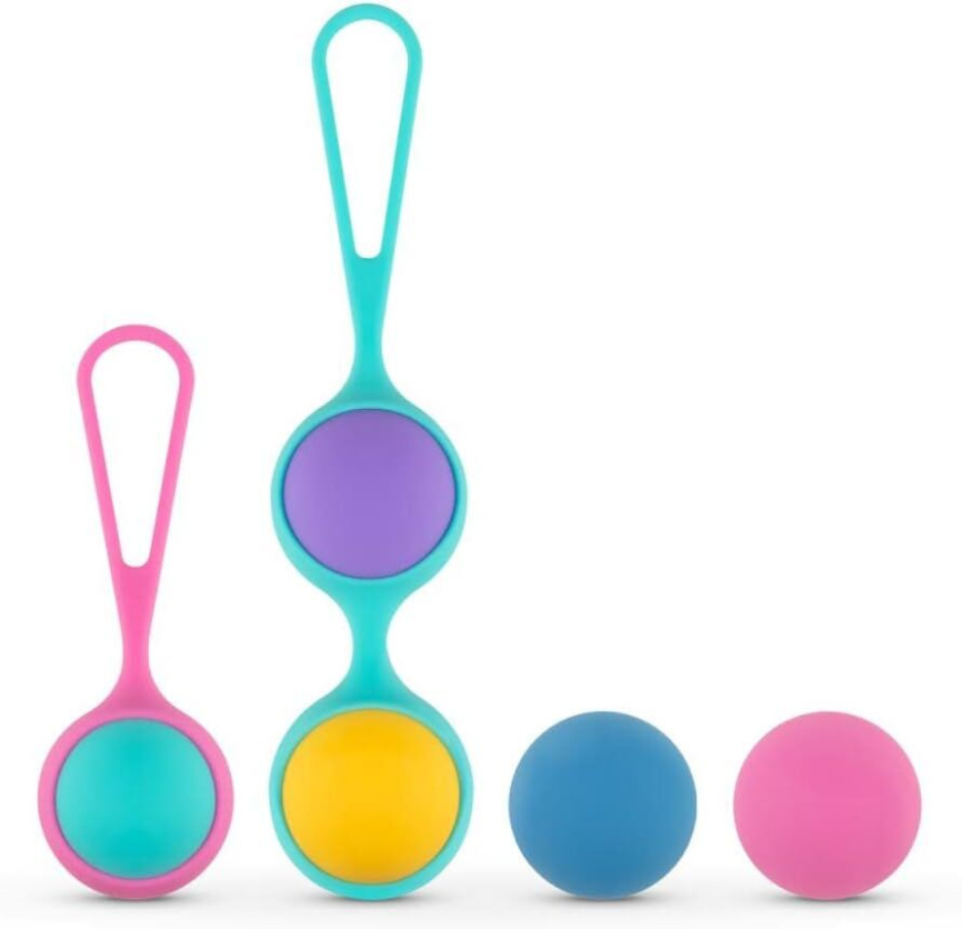 Набір вагінальних кульок PMV20: Vita – Kegel Ball Set, маса 40, 50, 60 г, два тримачі фото 1
