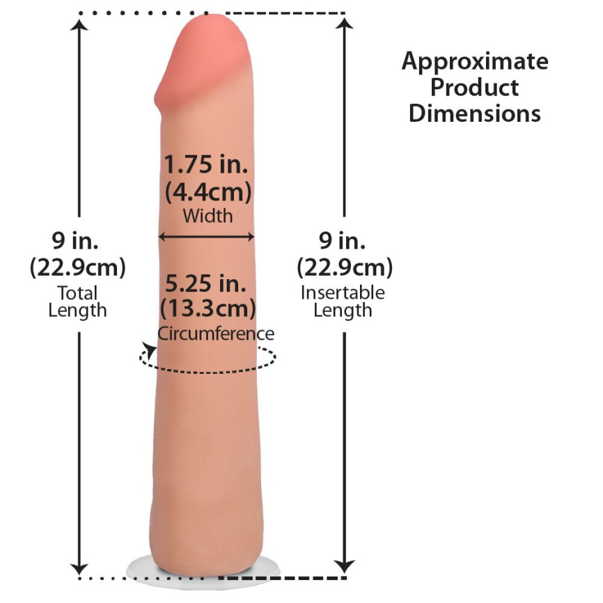 Фалоімітатор Doc Johnson The Realistic Cock ULTRASKYN - 9 Inch Vanilla фото 5