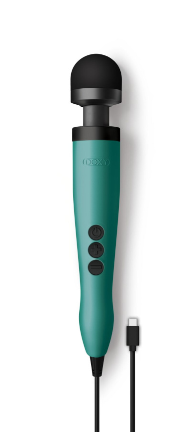 Вібромасажер DOXY3 USB-C Massager TURQUOISE, кабель USB-C, регульована інтенсивність, компактний фото 4