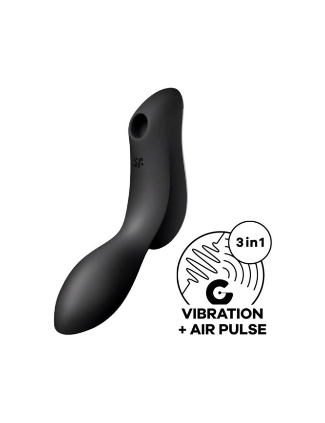 Вакуумний стимулятор з вібрацією Satisfyer Curvy Trinity 2 Black фото 1