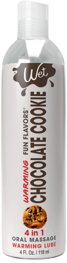 Согревающий лубрикант на водной основе Wet Warming Chocolate Cookie 4 in 1, без сахара (118 мл) фото 1